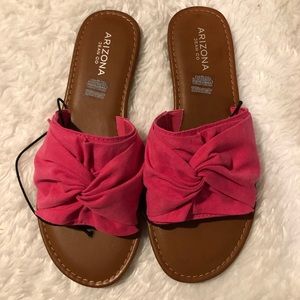 Slide on pink sandals